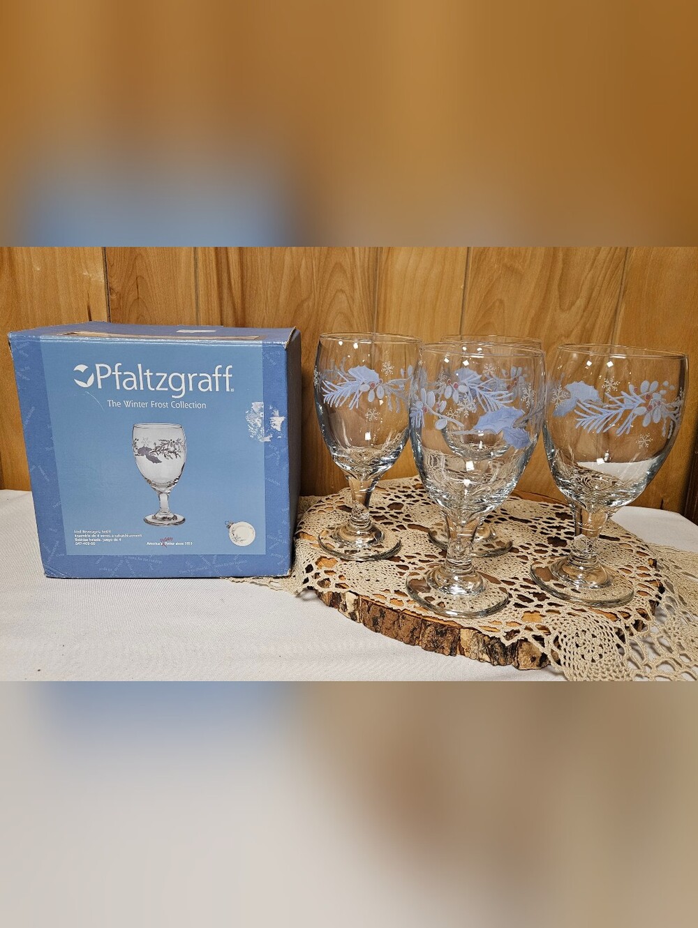 Pfaltzgraff, The Winter Frost Collection, Iced Beverages, Set Of 4